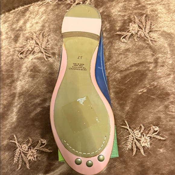 Stylish Blue and Green Mules with Bow Accent - Picture 3 of 4